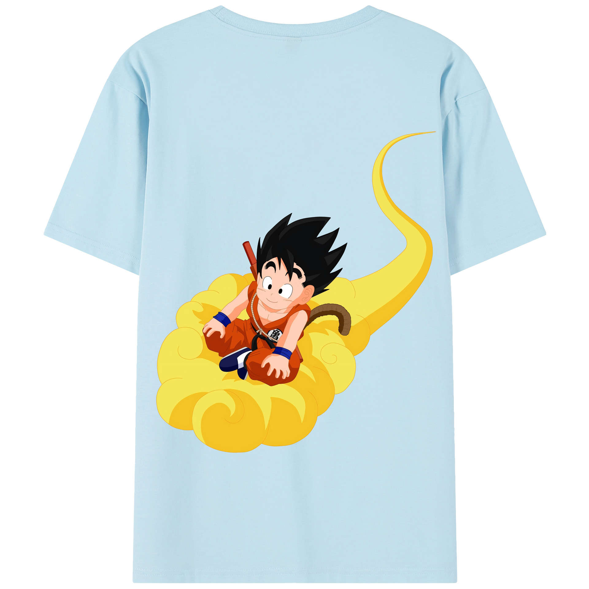 （画像用） ドラゴンボール 孫悟空（そん ごくう）Son Goku カカロット DRAGON BALL Kakarotto 綿100％半袖Tシャツ（背面プリント）